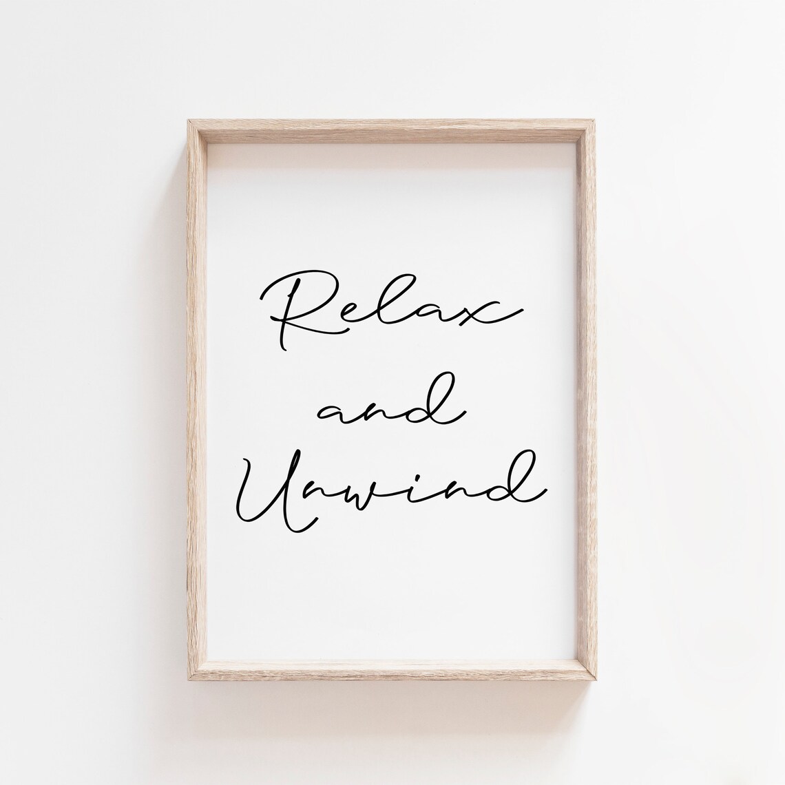 Relax And Unwind Bathroom Quote Art Print
