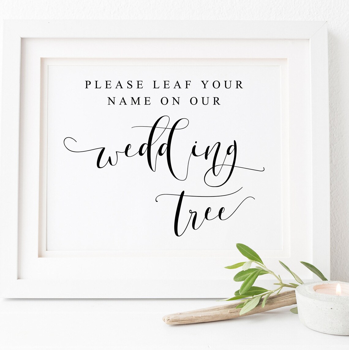 Wedding Tree Fingerprint Guest Book Sign Art Print