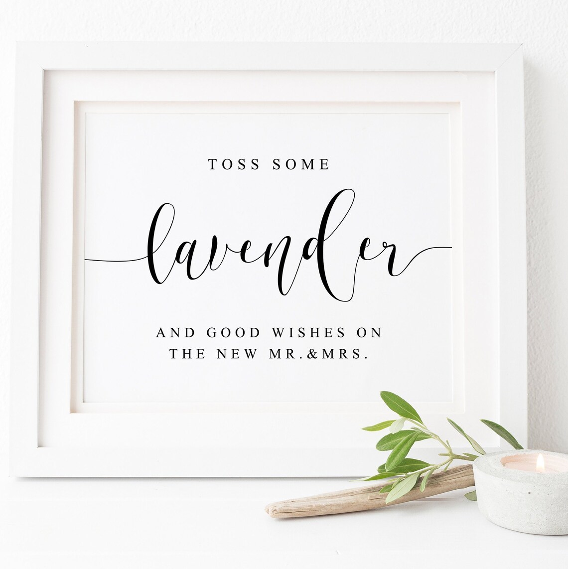 Wedding Lavender Toss Sign, Ceremony Send Off Art Print