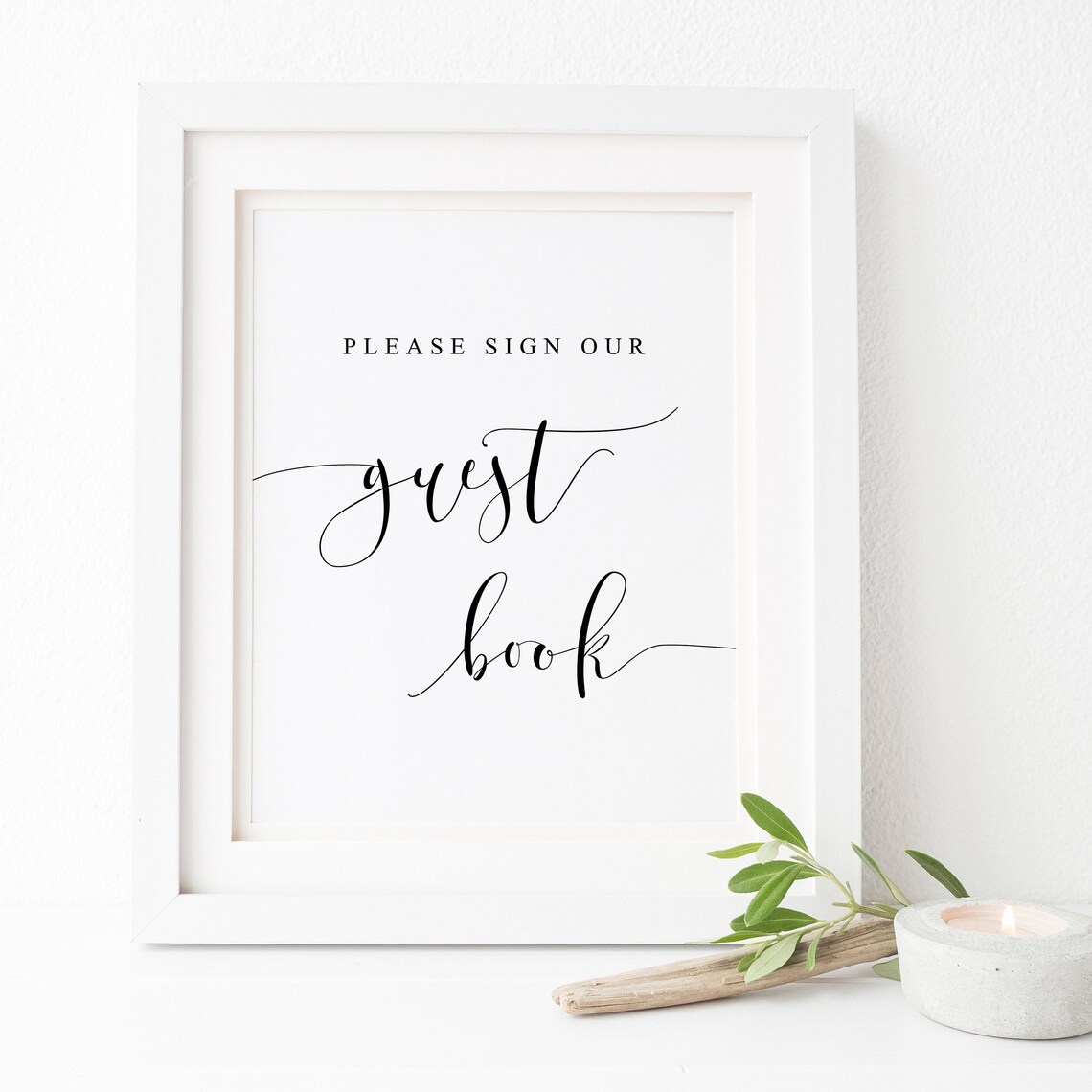 Please Sign Our Guestbook Wedding Table Sign