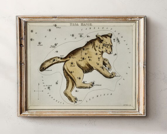 Astrology Mapgift For Astrologyzodiac Giftsvintage Zodiac Posterantique Map Printvintage Printcelestial Home Decordark Academia