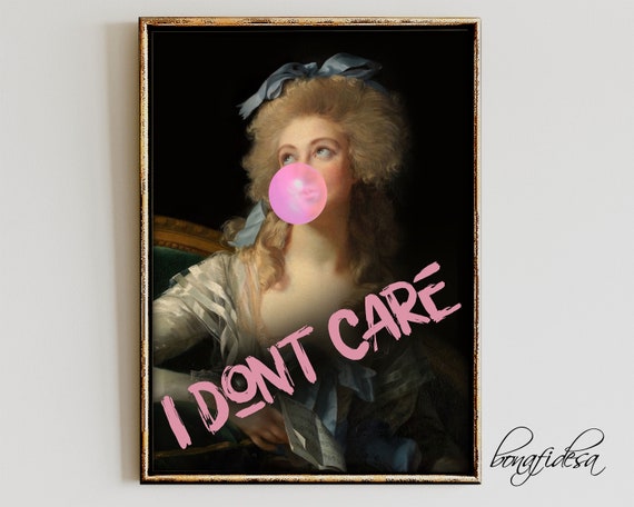 Funky Wall Art Maximalist Decor Funny Altered Quirky Feminine Portrait Eclectic Gallery Print