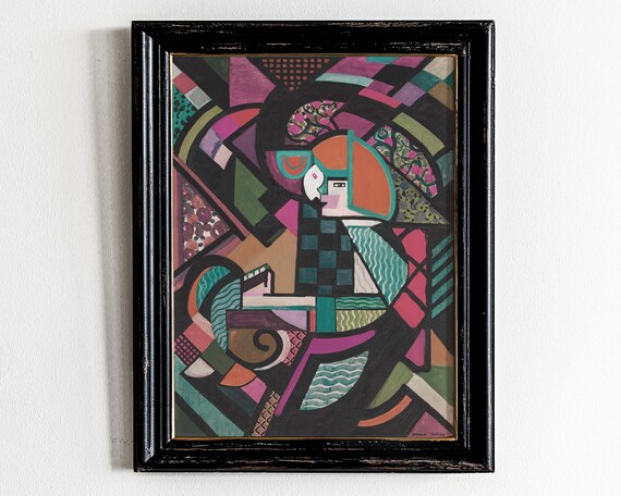 Abstract Prints Multicolor Wall Art Vibrant Painting Bright Modern Apartment Decor