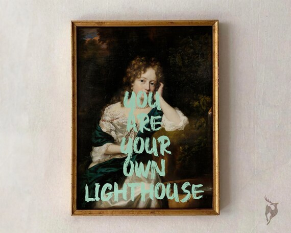 You Are Your Own Lighthouse Inspirational Quote Portrait Poster