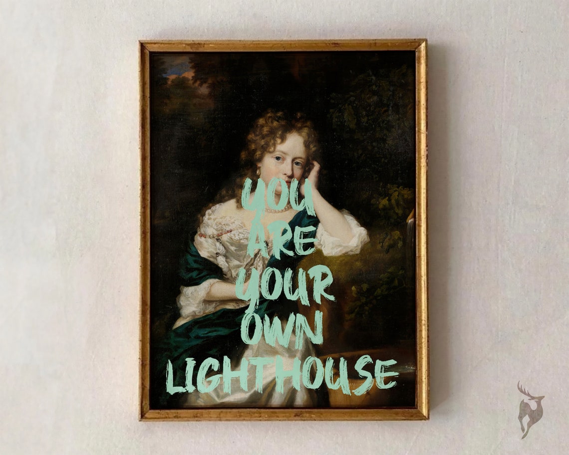 You Are Your Own Lighthouse Inspirational Quote Portrait Poster