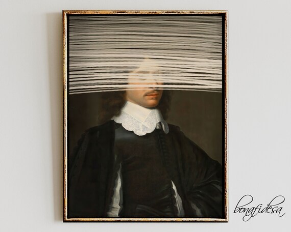 Altered Art Surreal Portrait Maximalist Decor Gallery Wall Set Quirky Renaissance Victorian Moody