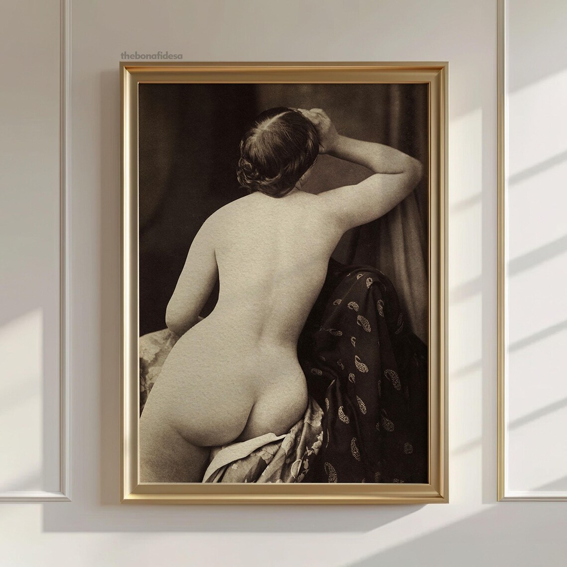 Vintage Black And White Female Figure Photo Fine Art Portrait Print