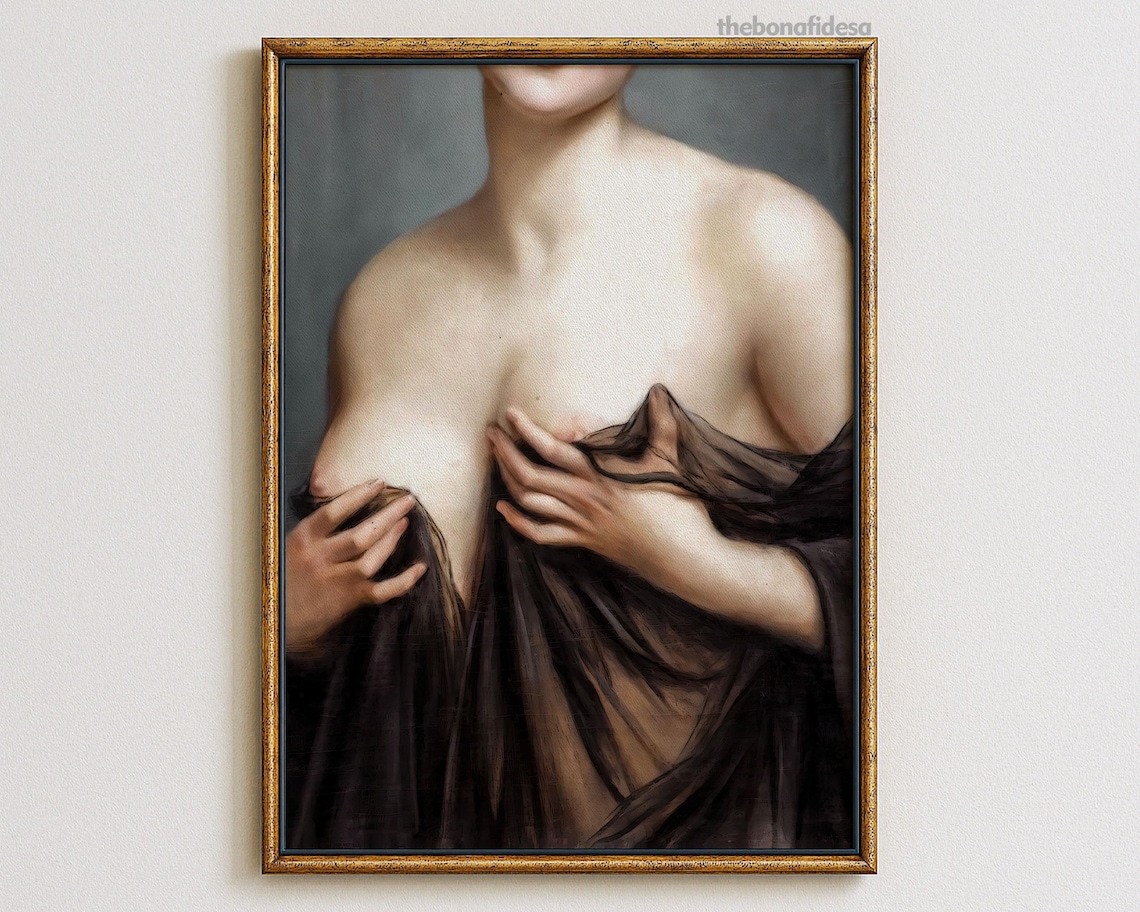 Alter Art Print, Vintage Oil-Painting Portrait