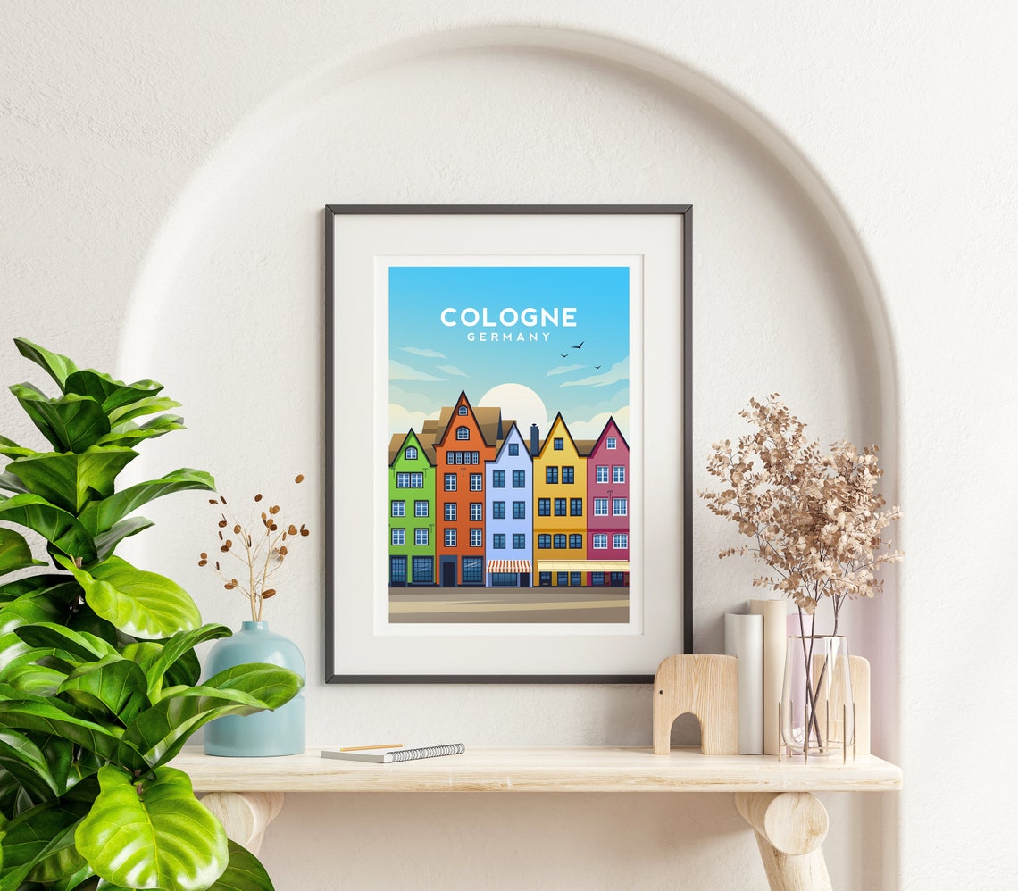 Cologne Germany Colorful Gabled Old Town Houses Europe Poster - Image 2