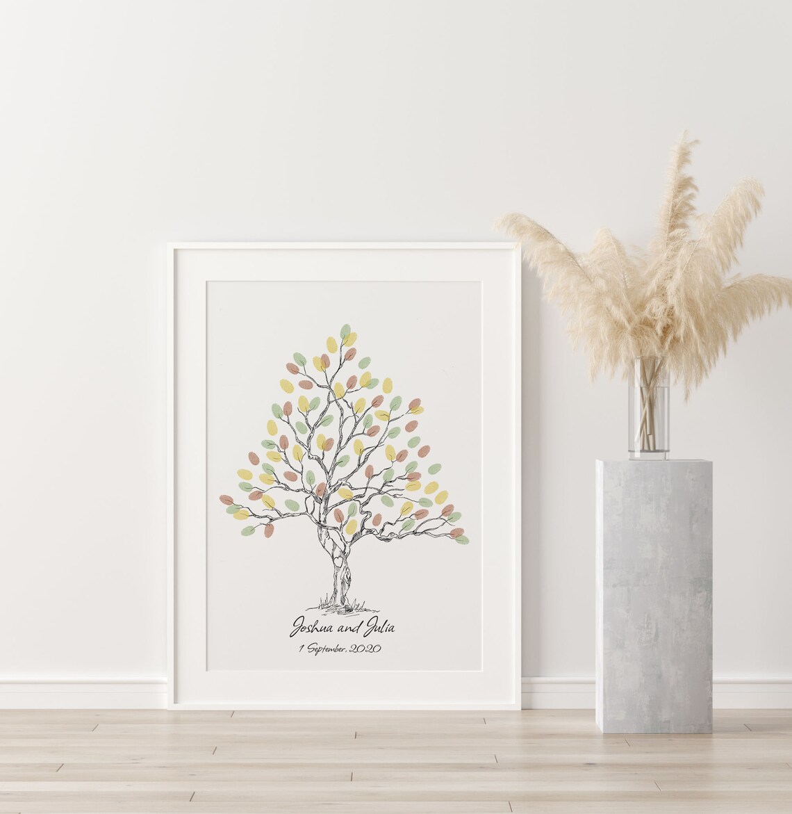 Customizable Thumbprint Tree Guest Book Art Print - Image 2