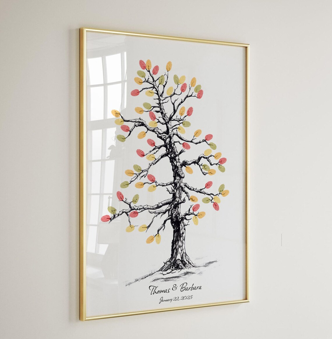 Autumn Tree Fingerprint Wedding Guestbook Alternative - Image 4
