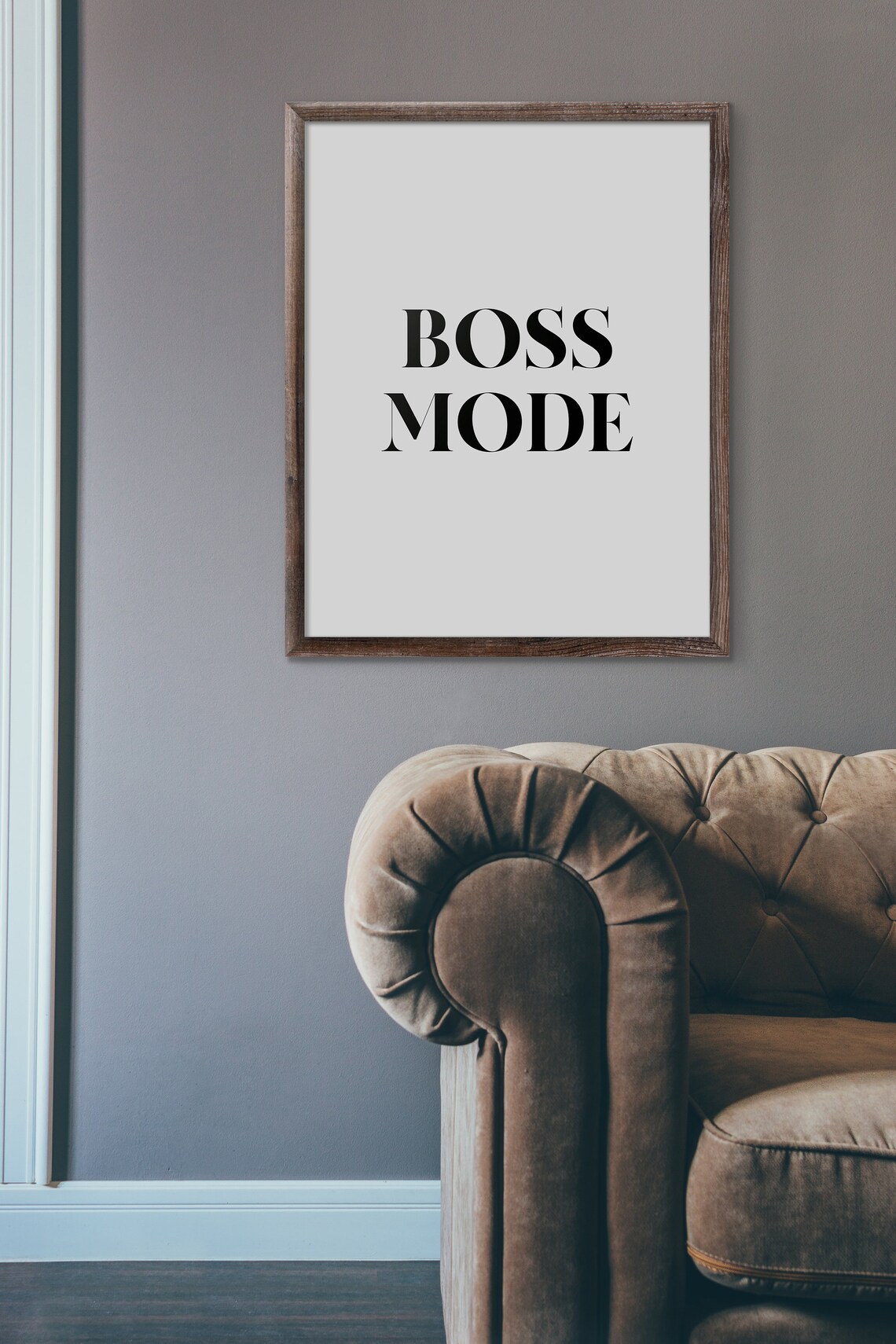 Boss Mode Motivational Poster for Home Office and Entrepreneur Decor - Image 2