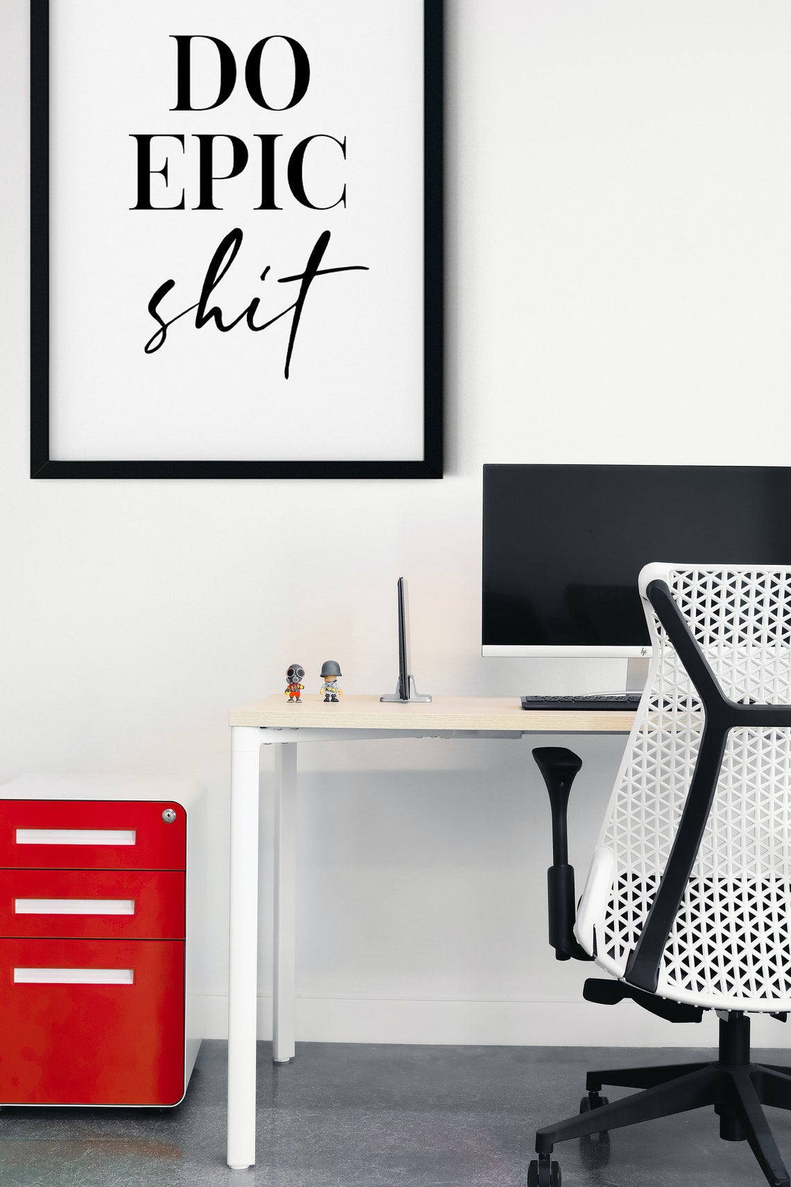 Do Epic Shit Bold Typography Funny Sarcastic Motivational Quote Poster - Image 2