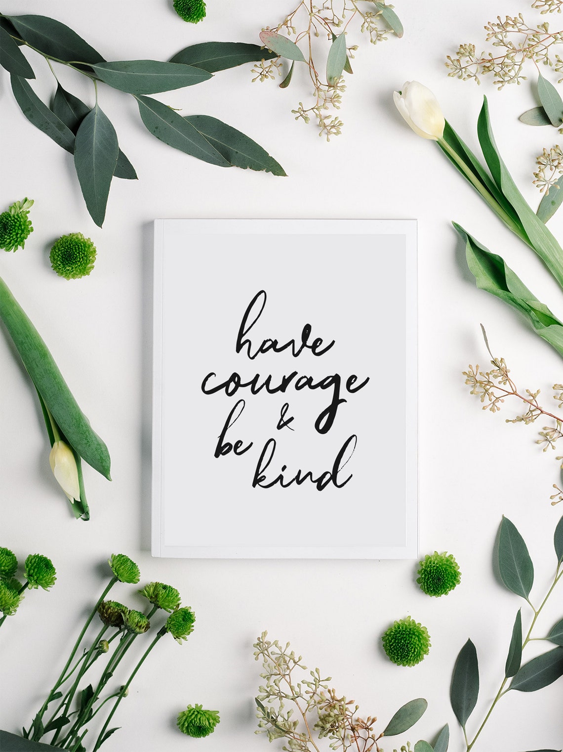 Have Courage and Be Kind Brush Script Inspirational Wall Art - Image 5