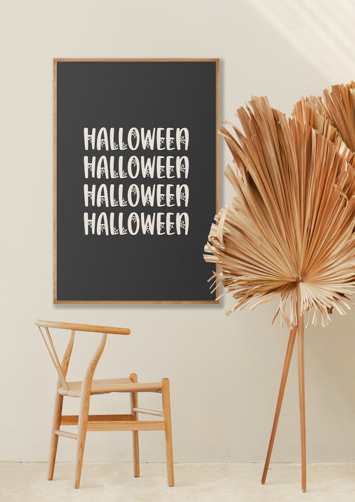 Halloween Repeated Spiderweb Lettering Fun Party Wall Poster - Image 5