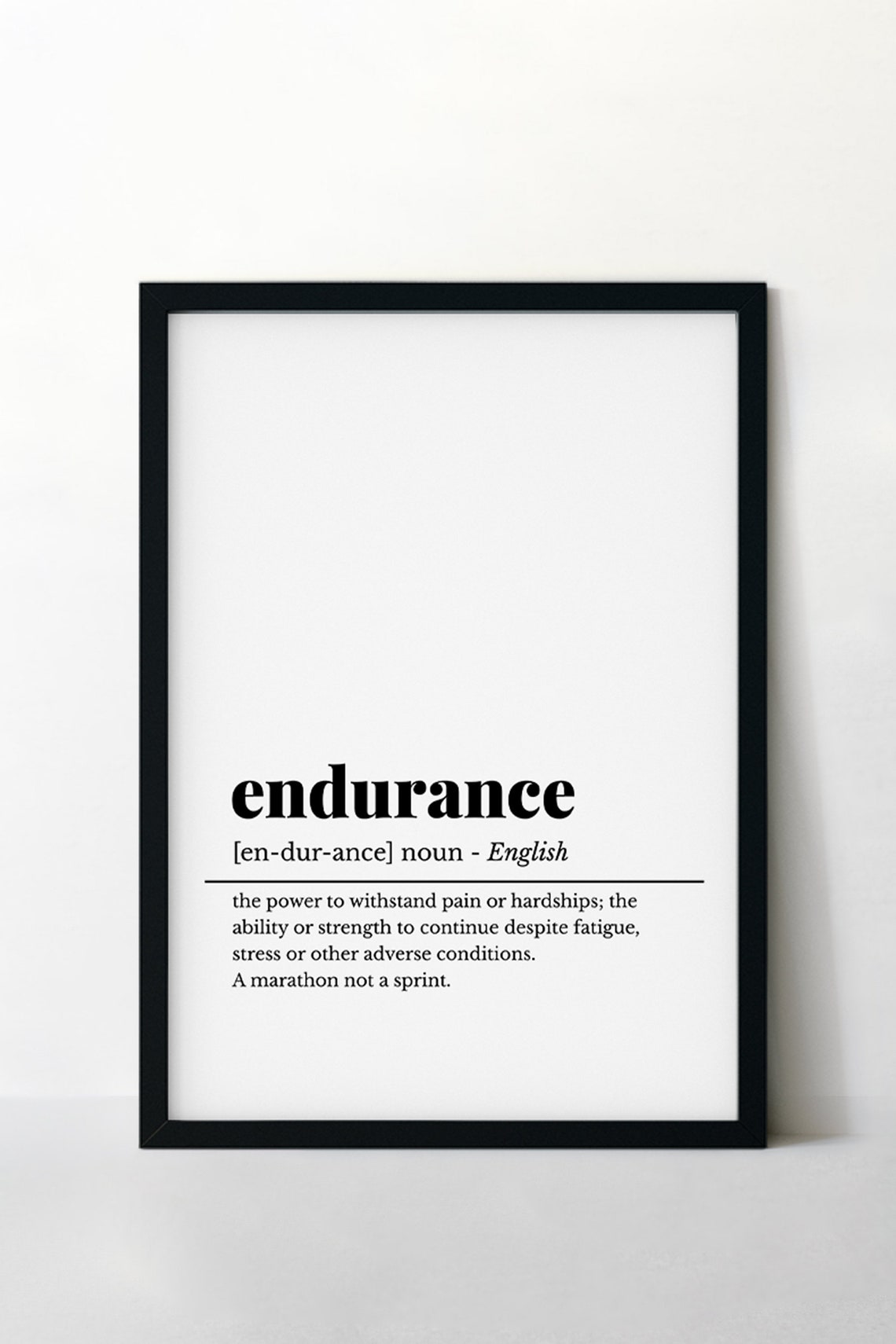 Endurance Definition Dictionary Style Motivational Office Poster - Image 4