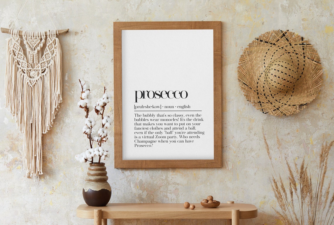 Prosecco Funny Dictionary Definition Bubbly Classy Party Poster - Image 4