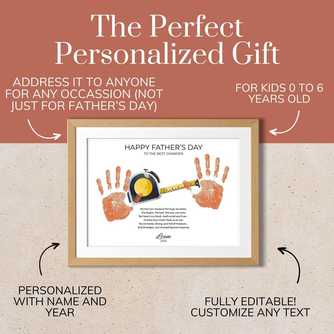 Fathers Day Handprint Poem, Gift for Dad - Image 5
