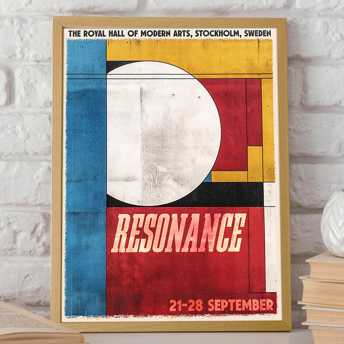 Resonance Stockholm September Exhibition Geometric Art Poster - Image 2