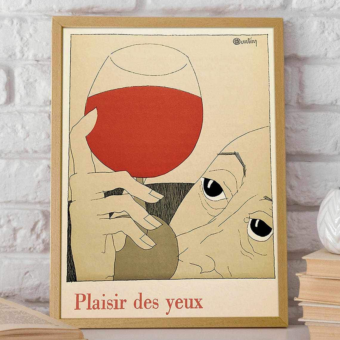French Wine Vintage Illustration, Bistro Decor Art Print - Image 2