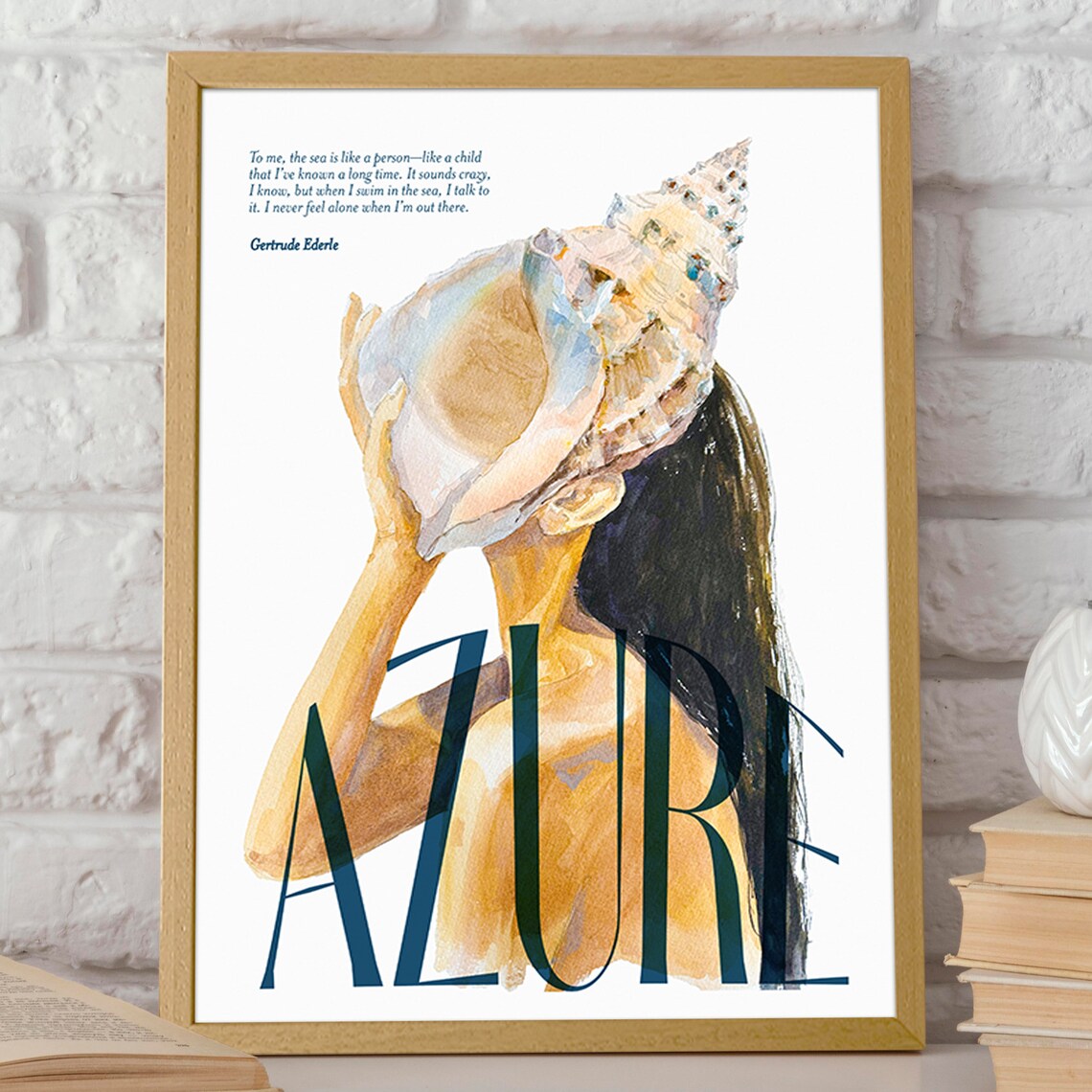 Seashell Abstract, Coastal Inspirational Quote Poster - Image 2