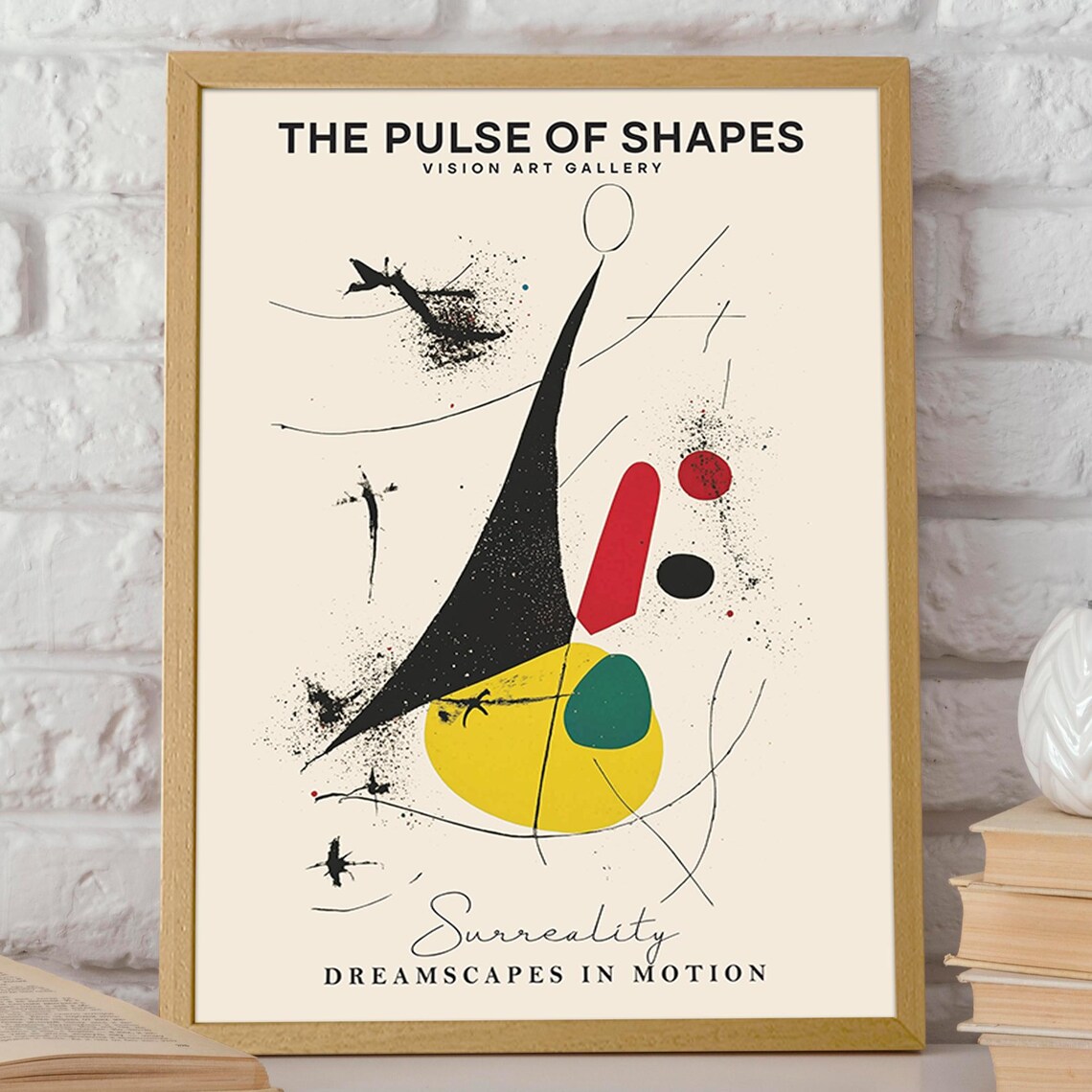 Pulse of Shapes Surrealist Abstract Gallery Exhibition Art Poster - Image 2