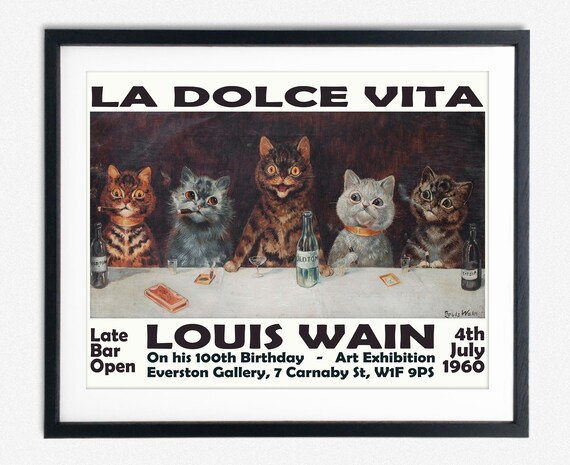 Cat Exhibition Poster, Louis Wain Cats