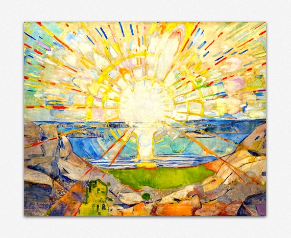 Edvard Munch's The Sun, Coastal Wall Art Print