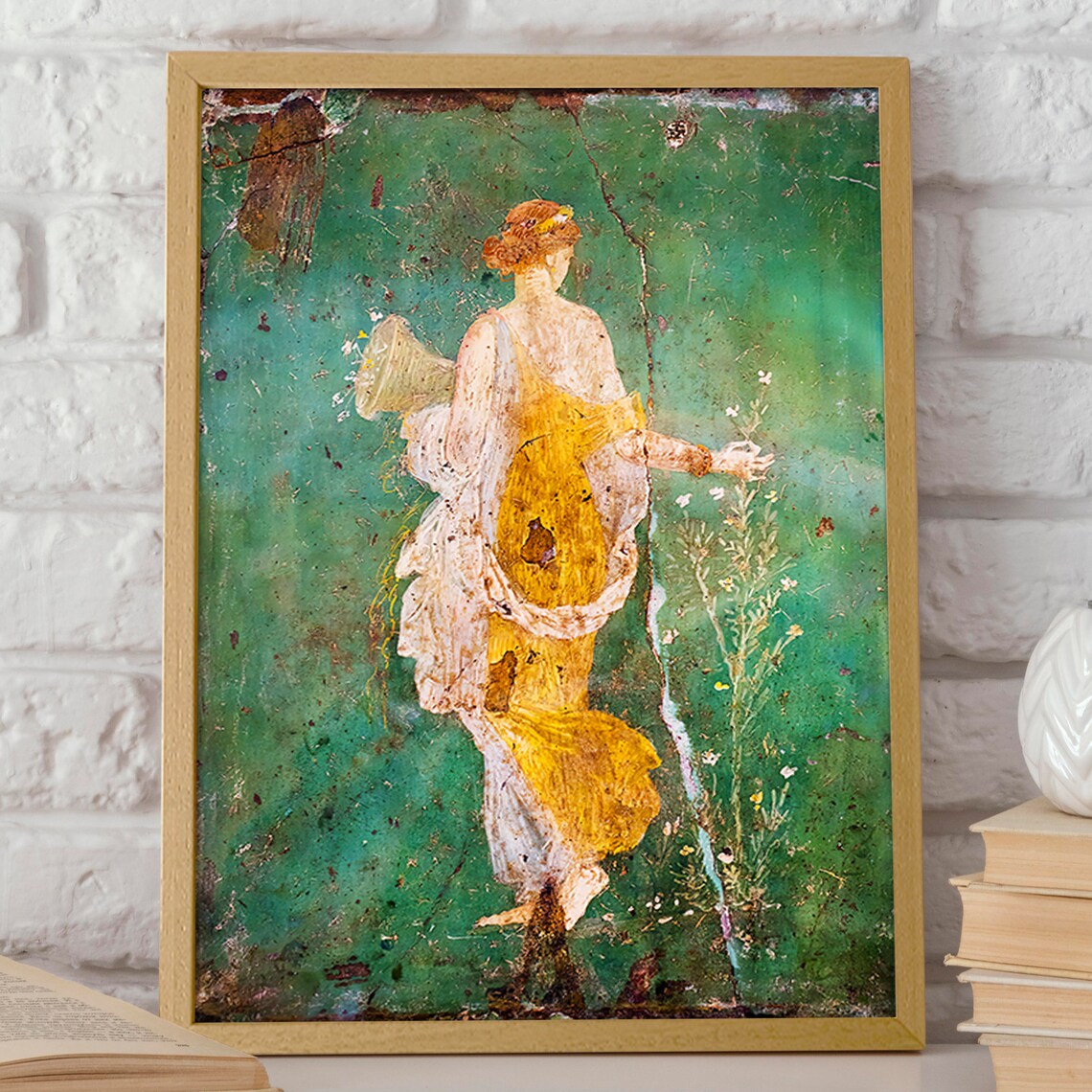 Flora Roman Fresco Art Print, Ancient Goddess - Image 2