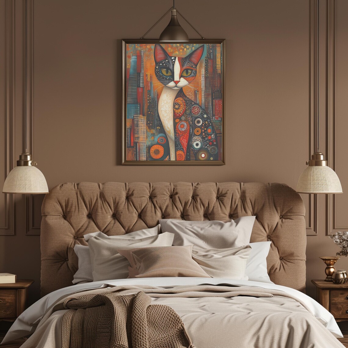 Fancy Calico Cat Air Freshener Art Print - Image 3