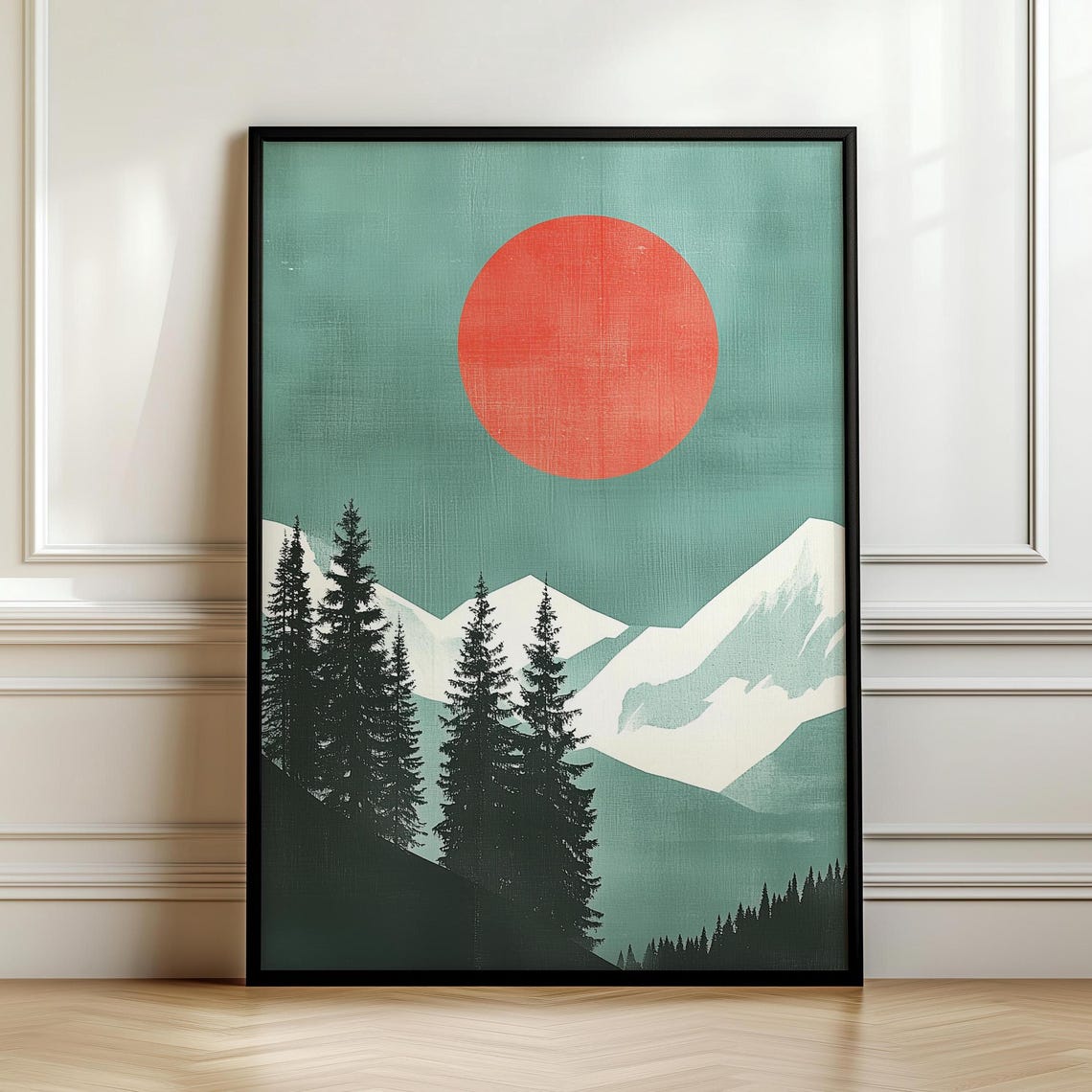 Abstract Mountain Wall Hanging Masculine Wall Art Art Alpha Male Guy Apartment Decor Over Bed Art