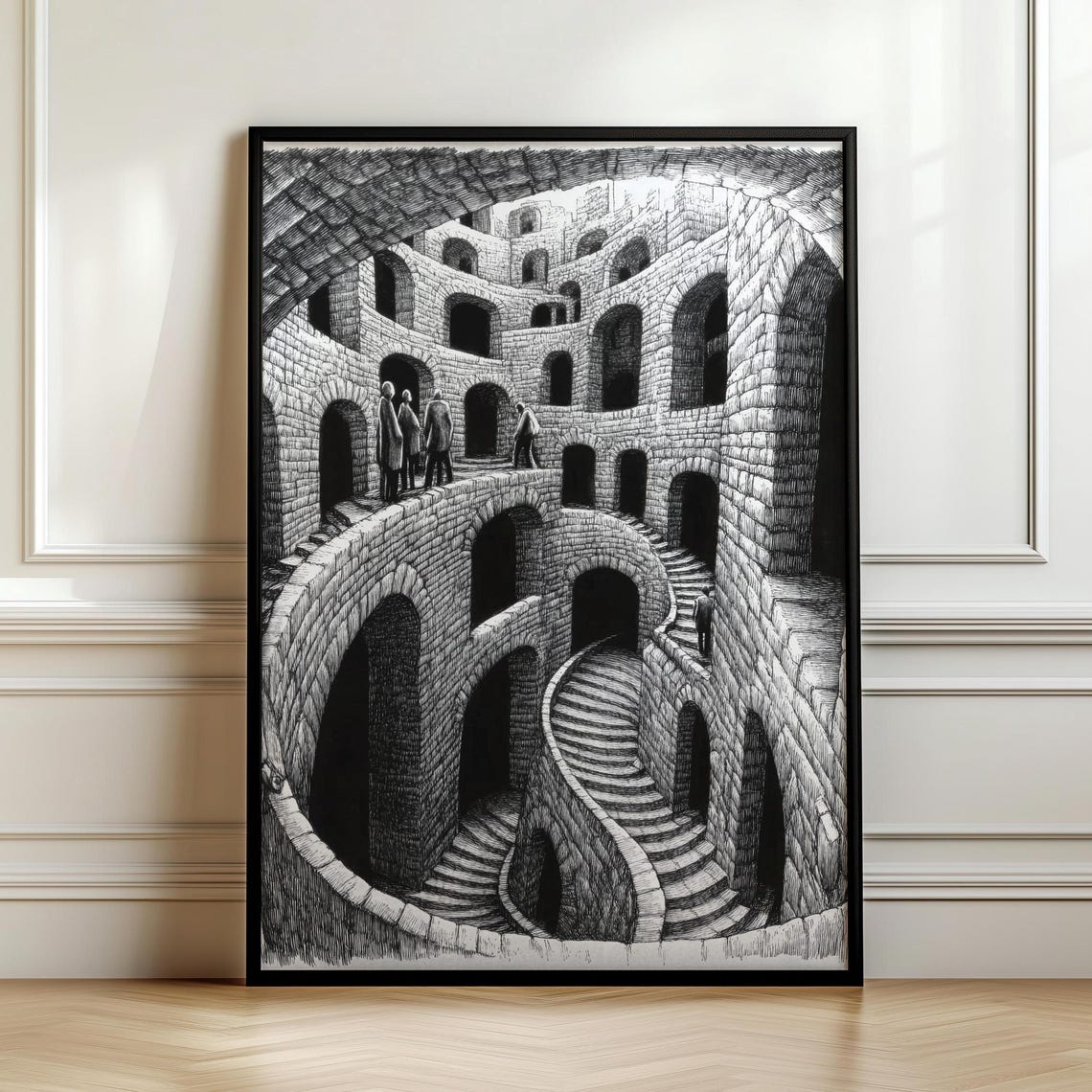 Moody Abstract Line Drawing Wall Hanging Masculine Wall Art Art Hyperbeast Decor Over Bed Wall Art
