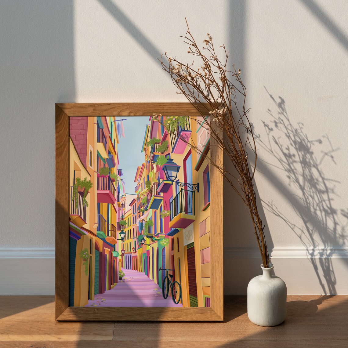 Barcelona Gothic Quarter Travel Poster, La Rambla - Image 3