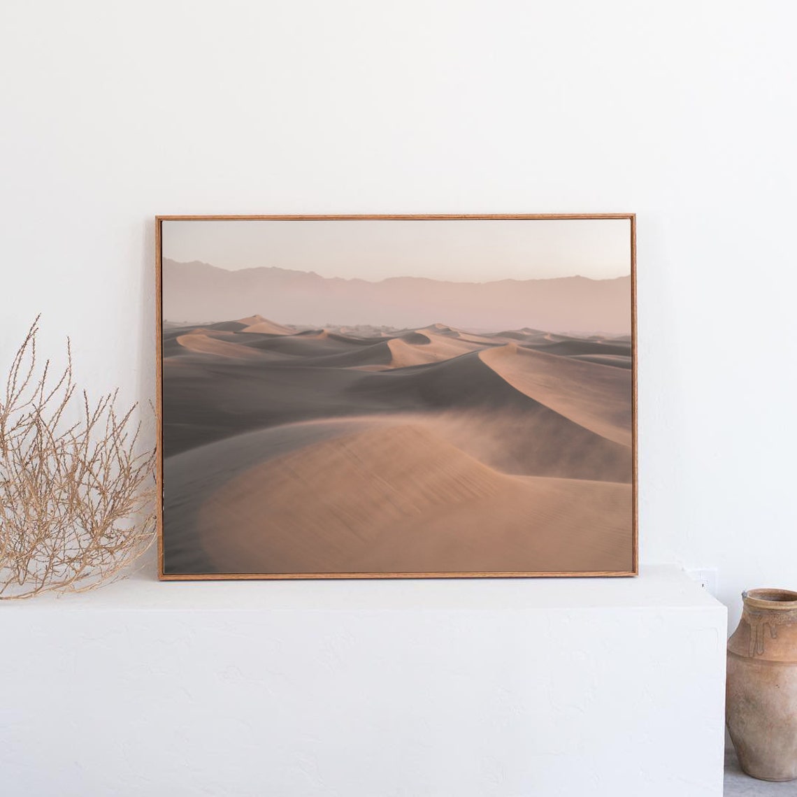Death Valley Sand Dunes at Dawn in Soft Warm Beige Tones Poster - Image 3