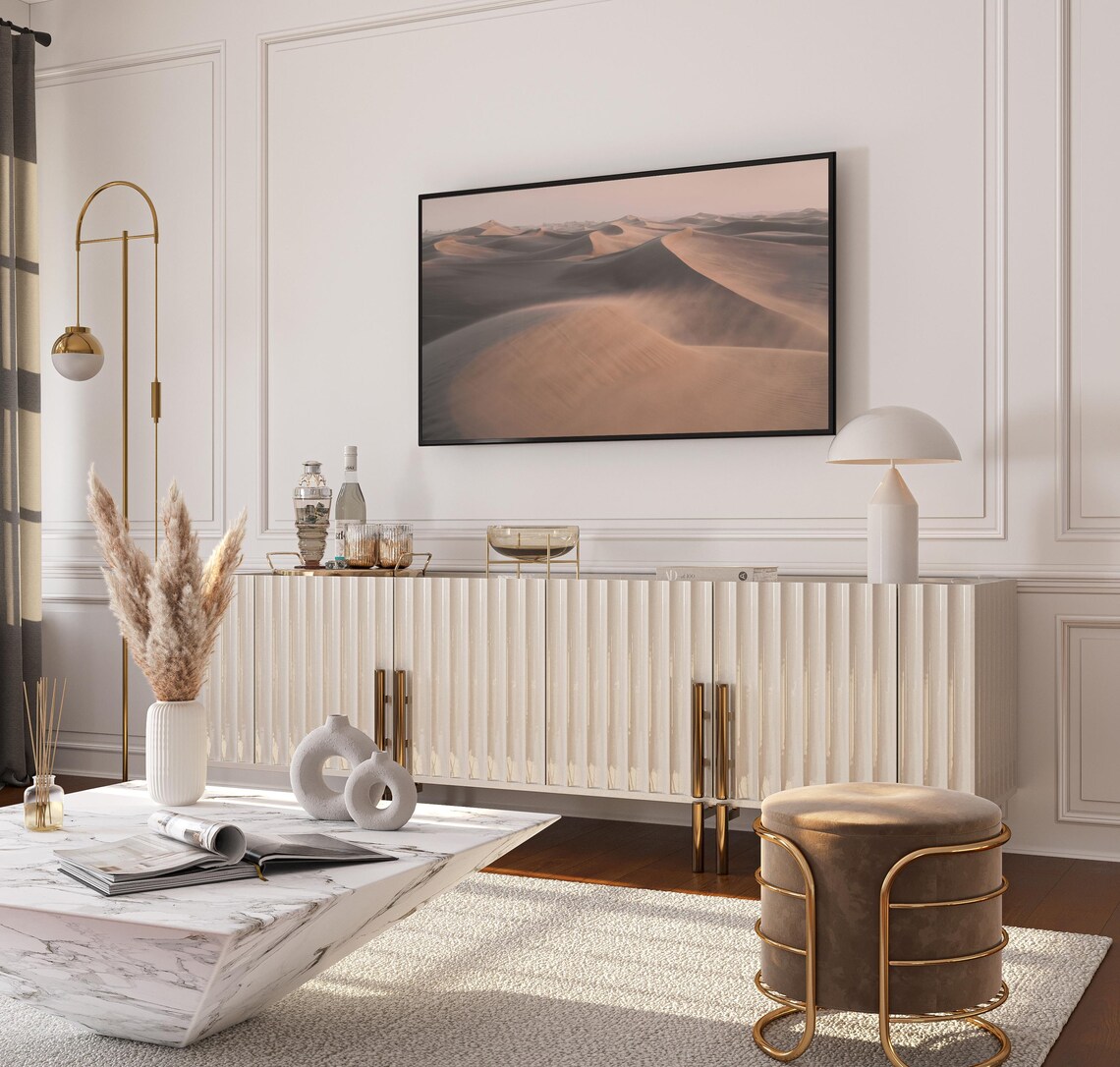 Death Valley Sand Dunes Neutral Desert Landscape Frame Tv Art Poster - Image 4