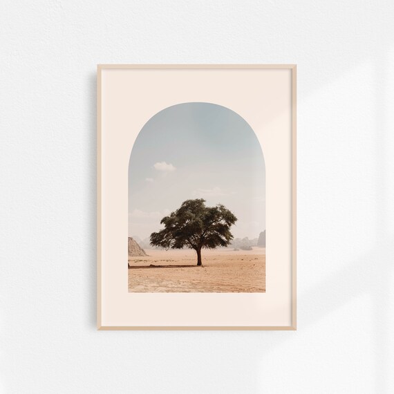 Desert Tree Print Moroccan Print Desert Wall Art Morocco Photography Print Art