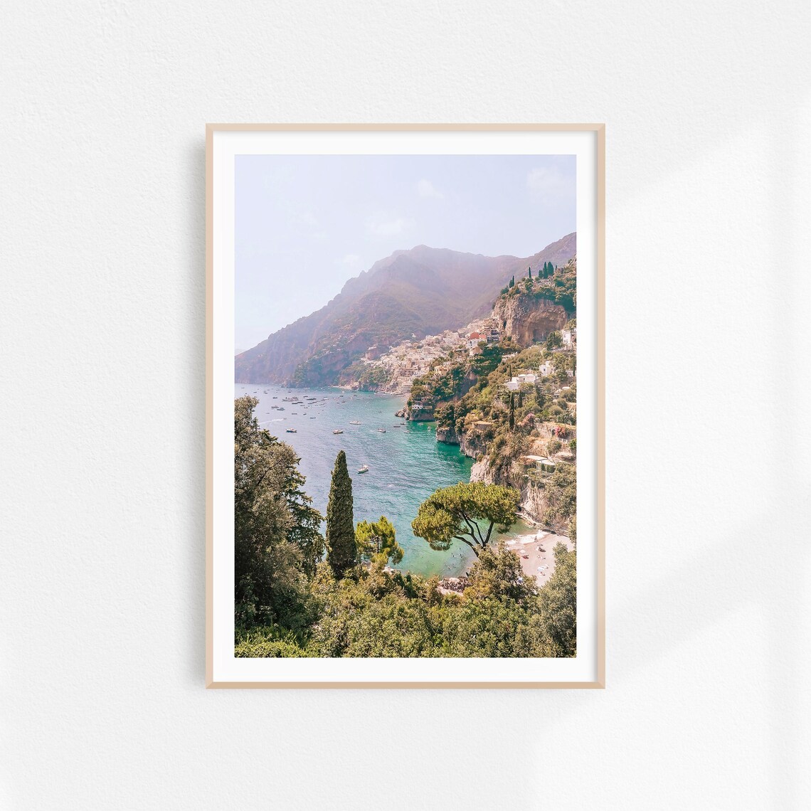 Amalfi Coast Travel Poster, Positano Italy