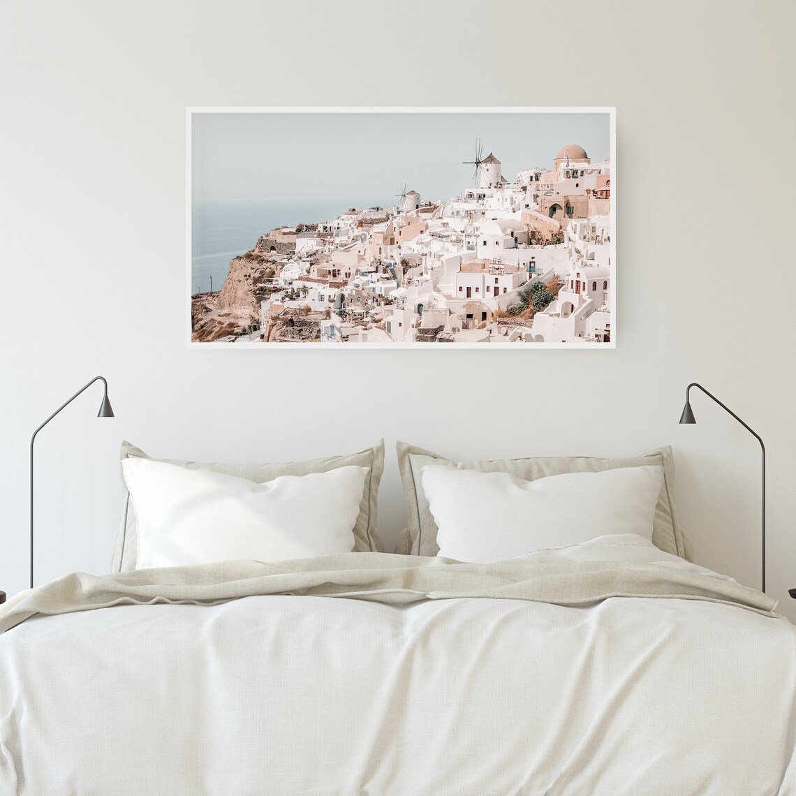 Santorini Art Greece Pastel Travel Poster - Image 3