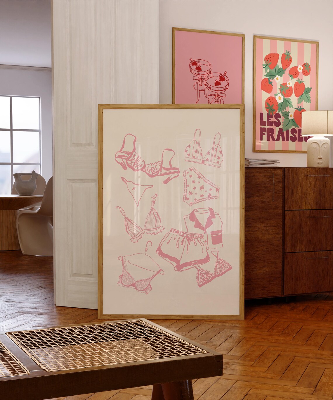 Pink Coquette Laundry Art Print, Girly Apartment Decor - Image 2