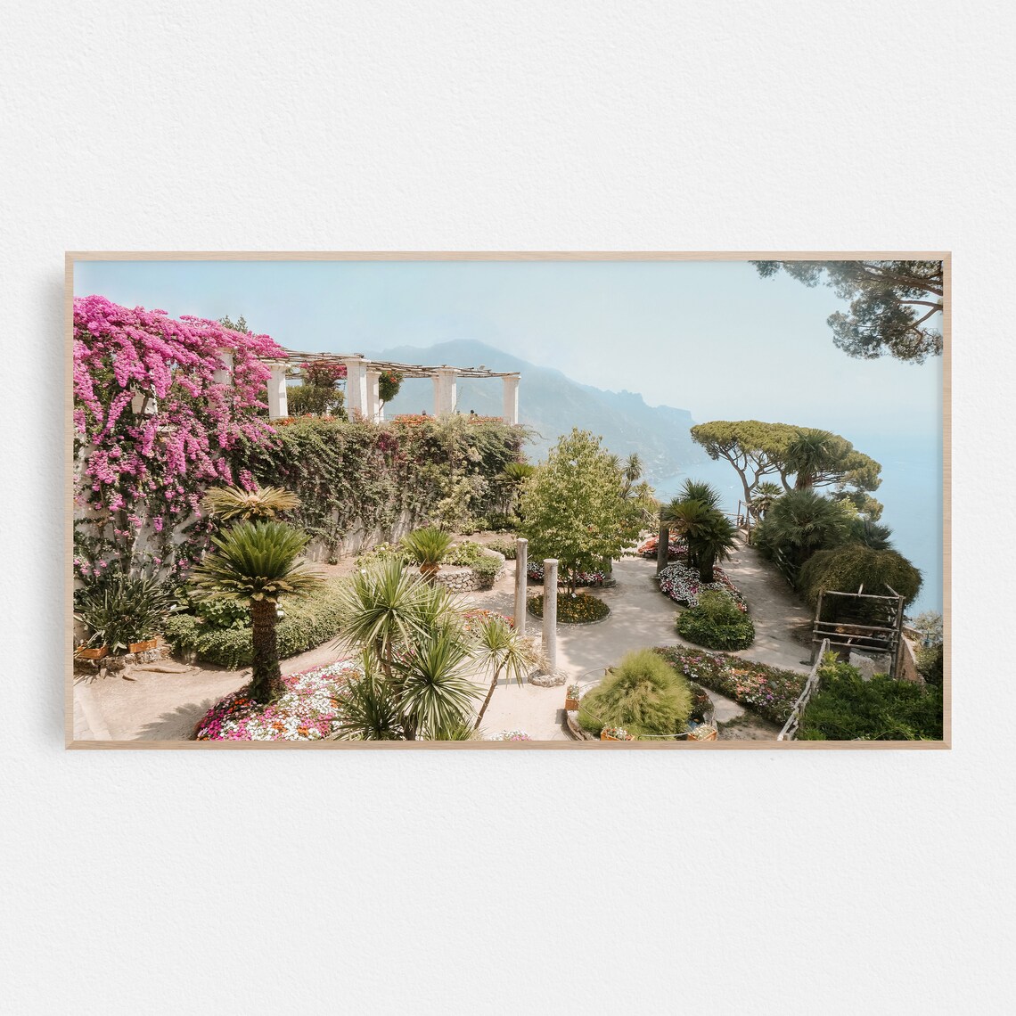 Ravello Italy Garden Bougainvillea Pergola Amalfi Coast Photo Poster