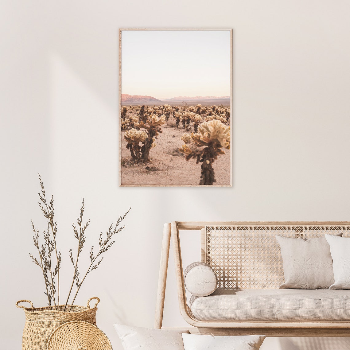 Cholla Cactus Garden in Joshua Tree National Park Desert Poster - Image 2