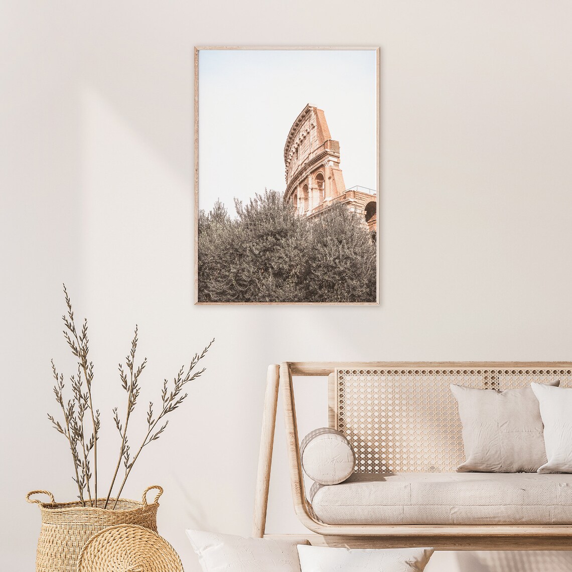 The Colosseum Rising Above Green Trees Rome Italy Landmark Poster - Image 2