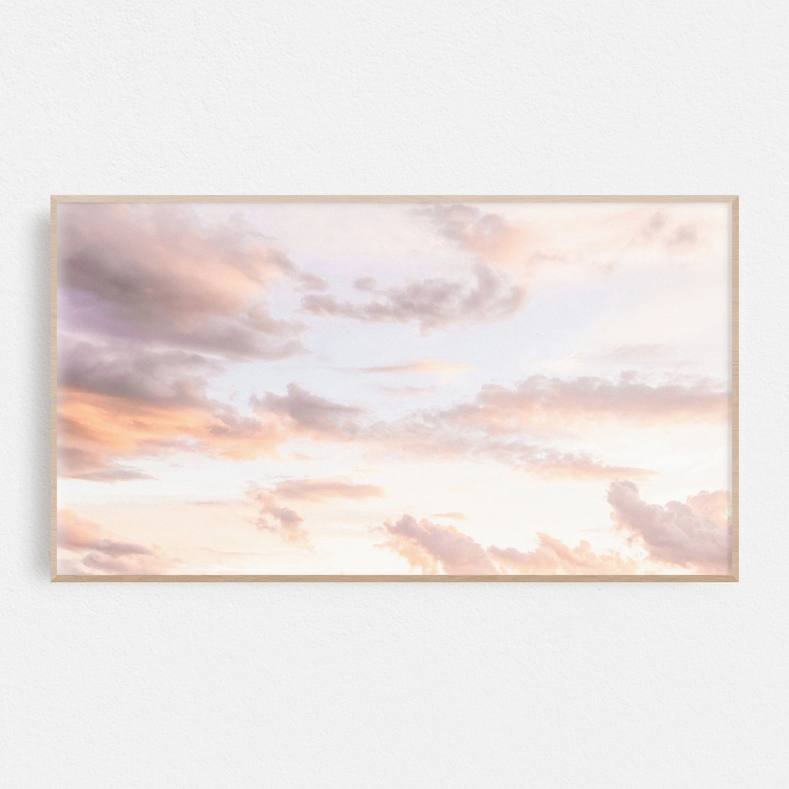 Pastel Sunset Clouds Calming Sky Minimalist Serene Wall Decor Poster - Image 3