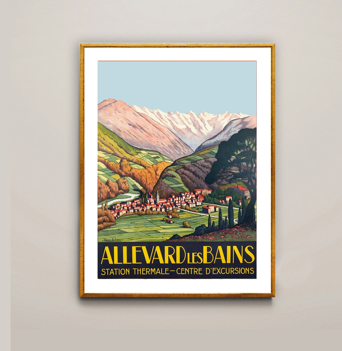 Allevard Les Bains Station Thermale French Alpine Travel Poster - Image 2