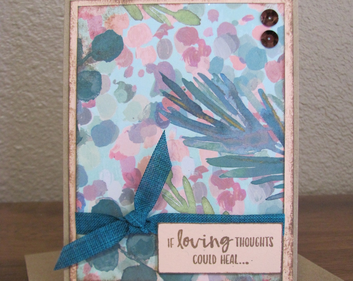 Watercolor Floral, If Loving Thoughts Get Well Soon Card