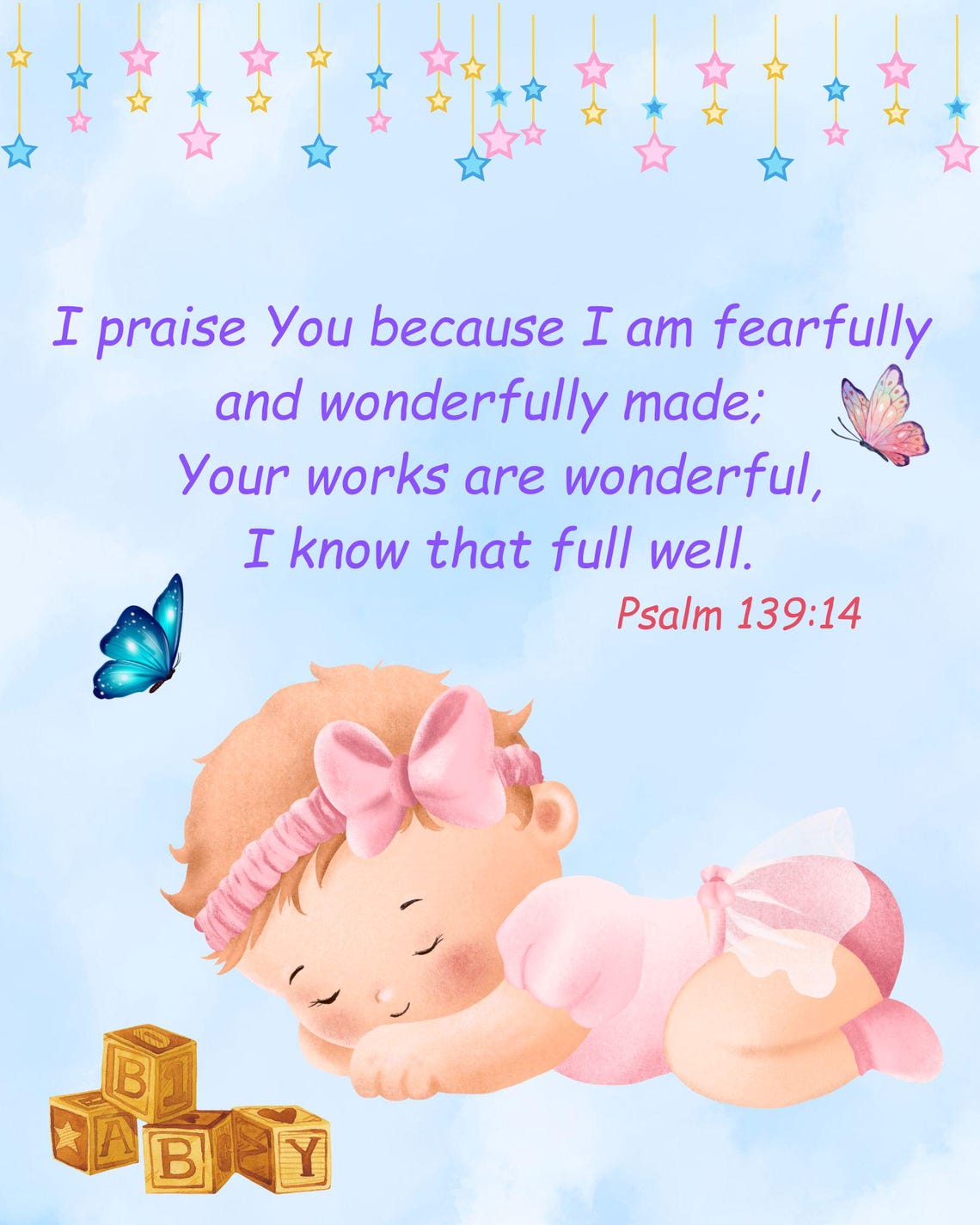 Wall Art Psalm 139 - Image 2