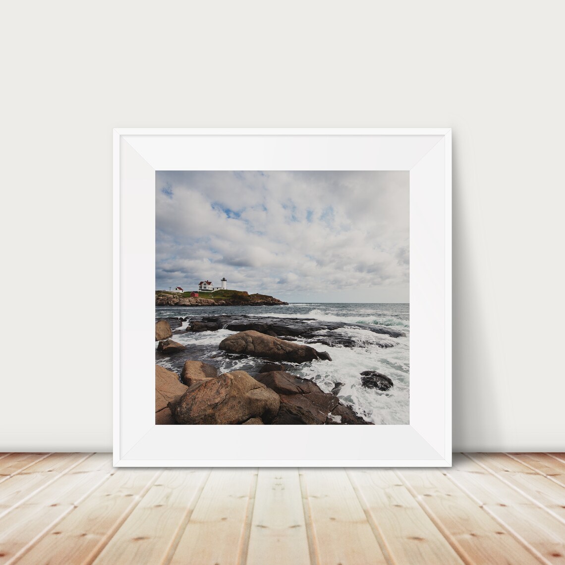 Cape Neddick Lighthouse, Maine Coastal Travel Poster