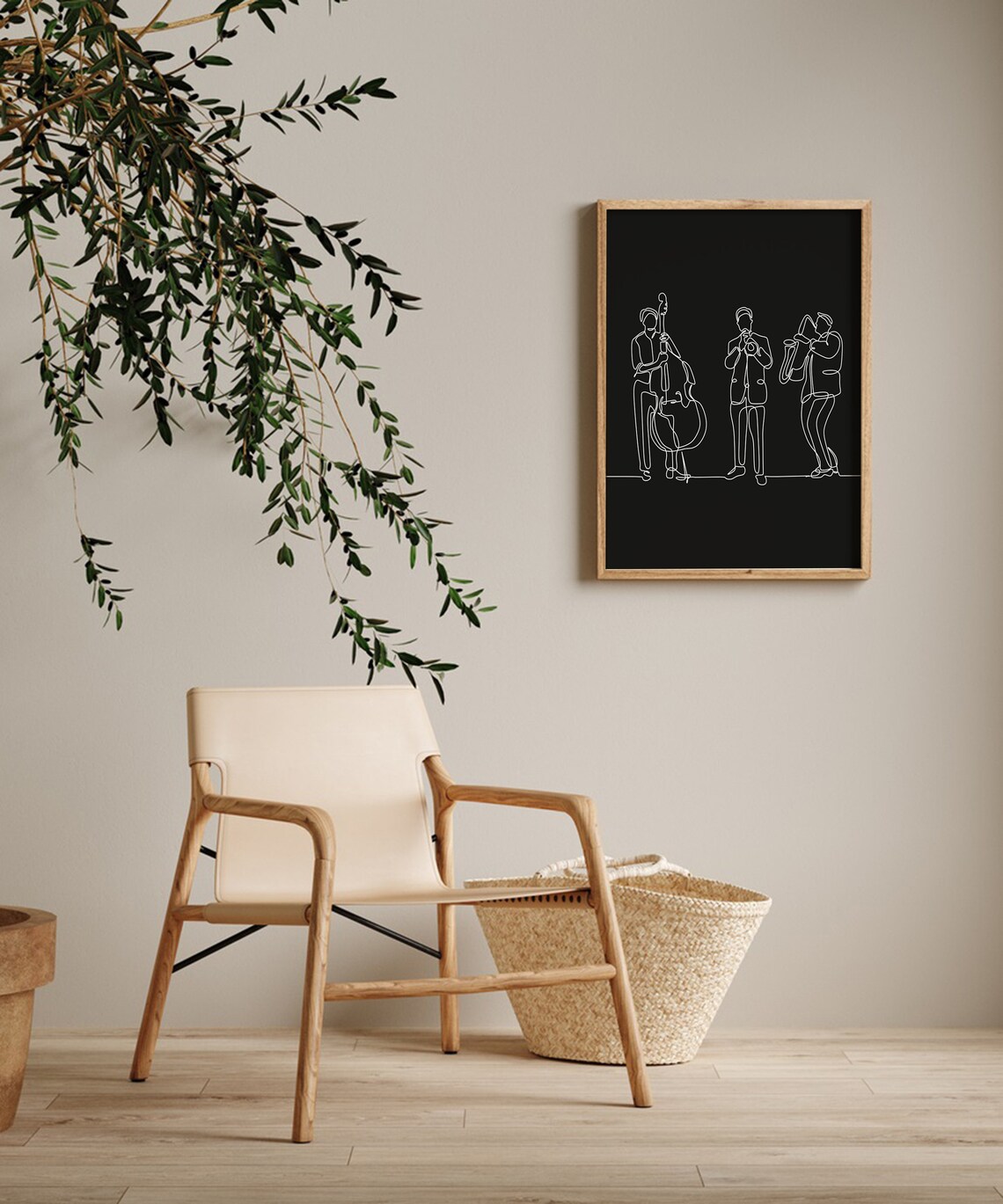 One Line Jazz Musicians, Minimalist Wall Art - Image 2