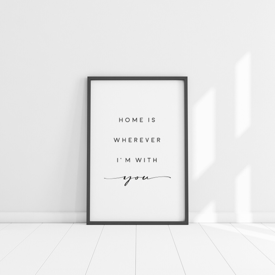 Home Is Wherever I'm With You Farmhouse Wall Sign - Image 3