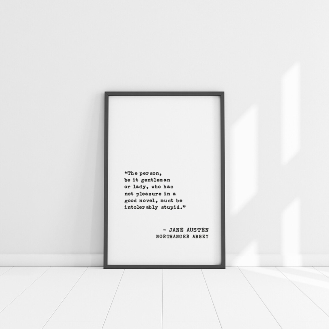 Jane Austen Northanger Abbey Good Novel Book Lover Quote Poster - Image 3